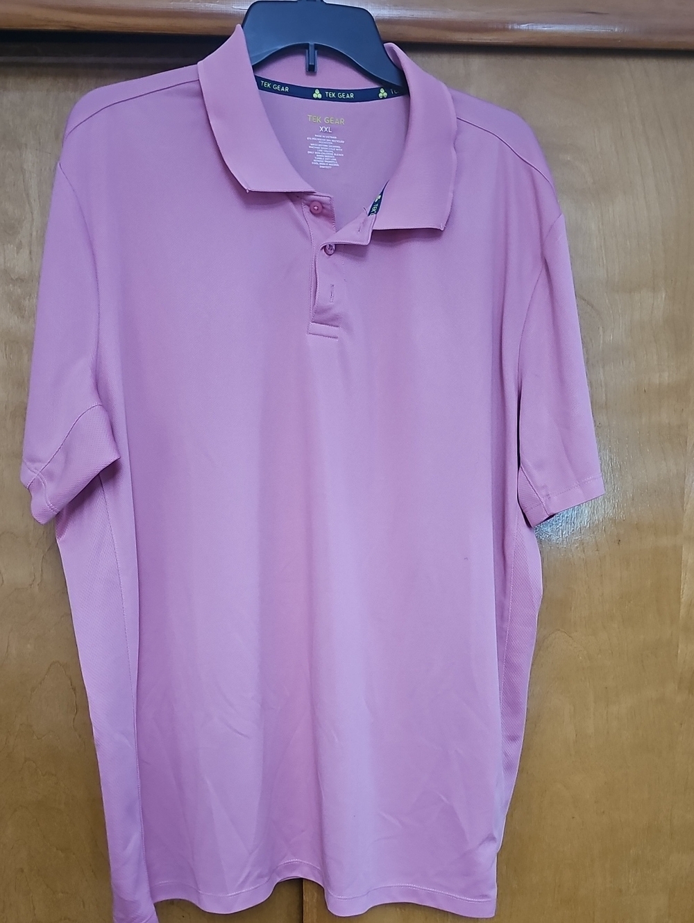 Tek gear Men's Light Pink Polo Shirt - Classic Collared Tee